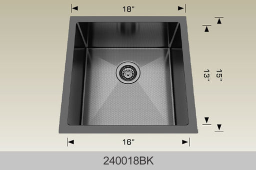 Bosco 240018 Textured Titanium Series Stainless Steel Kitchen Sink