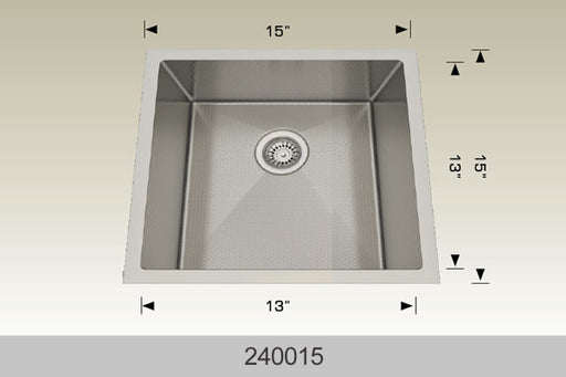 Bosco 240015 Textured Titanium Series Stainless Steel Kitchen Sink
