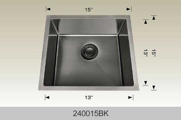 Bosco 240015Textured Titanium Series Stainless Steel Kitchen Sink