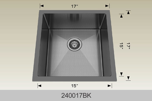 Bosco 240017 Textured Titanium Series Stainless Steel Kitchen Sink