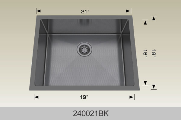 Bosco 240021 Textured Titanium Series Stainless Steel Kitchen Sink