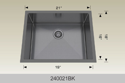 Bosco 240021 Textured Titanium Series Stainless Steel Kitchen Sink