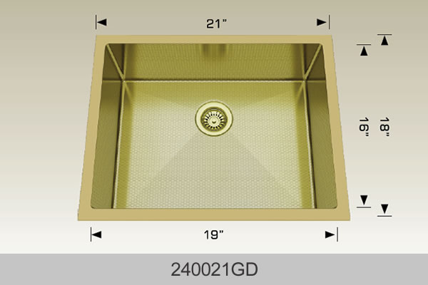 Bosco 240021 Textured Titanium Series Stainless Steel Kitchen Sink