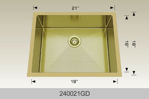 Bosco 240021 Textured Titanium Series Stainless Steel Kitchen Sink