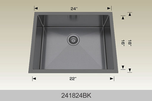 Bosco 241824 Textured Titanium Series Stainless Steel Kitchen Sink