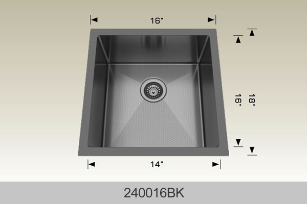 Bosco 240016 Textured Titanium Series Stainless Steel Kitchen Sink