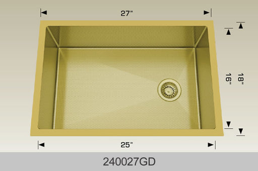 Bosco 240027 Textured Titanium Series Stainless Steel Kitchen Sink