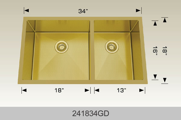 Bosco 241834 Textured Titanium Series Stainless Steel Kitchen Sink