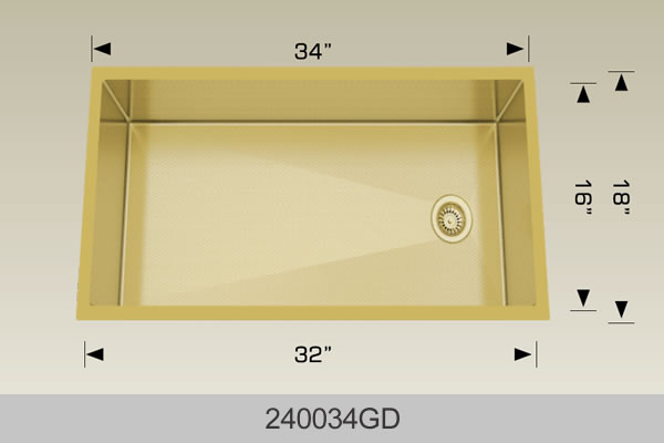 Bosco 240034 Textured Titanium Series Stainless Steel Kitchen Sink