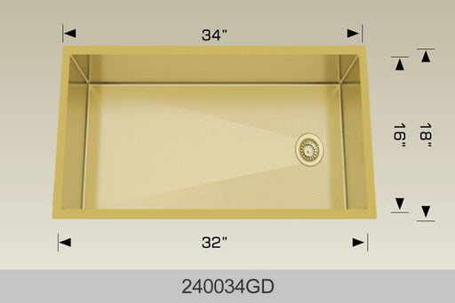 Bosco 240034 Textured Titanium Series Stainless Steel Kitchen Sink
