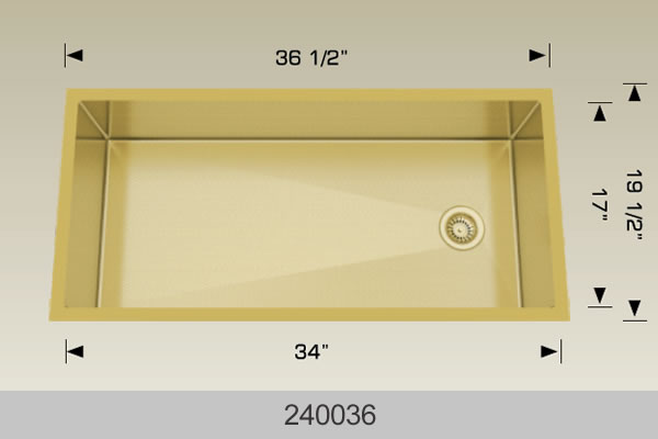 Bosco 240036 Textured Titanium Series Stainless Steel Kitchen Sink