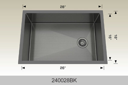 Bosco 240028 Textured Titanium Series Stainless Steel Kitchen Sink