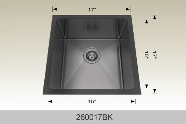 Bosco 260017 Textured Titanium Series Stainless Steel Kitchen Sink