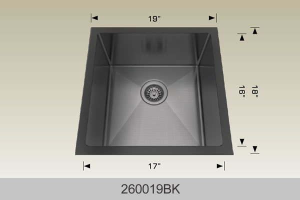 Bosco 260019 Textured Series Stainless Steel Kitchen Sink