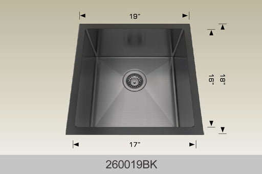 Bosco 260019 Textured Series Stainless Steel Kitchen Sink