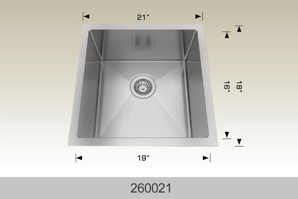 Bosco 260021 Textured  Series Stainless Steel Kitchen Sink