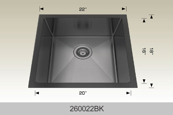 Bosco 260022 Textured  Series Stainless Steel Kitchen Sink