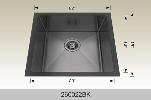 Bosco 260022 Textured  Series Stainless Steel Kitchen Sink