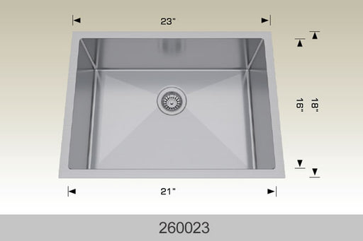 Bosco 260023 Textured  Series Stainless Steel Kitchen Sink