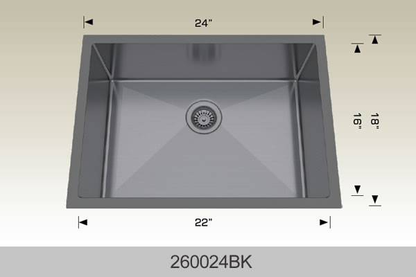 Bosco 260024 Textured  Series Stainless Steel Kitchen Sink