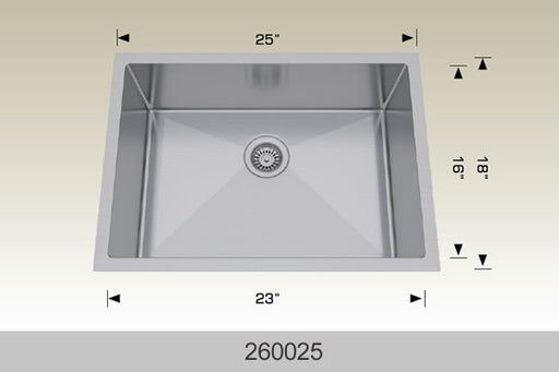 Bosco 260025 Textured  Series Stainless Steel Kitchen Sink at Discount Price at Kolani Toronto