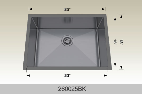 Bosco 260025 Textured  Series Stainless Steel Kitchen Sink