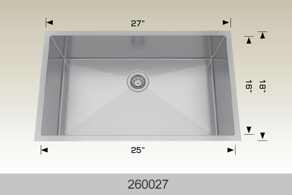 Bosco 260027 Textured  Series Stainless Steel Kitchen Sink