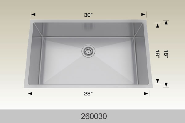 Bosco 260030 Textured  Series Stainless Steel Kitchen Sink