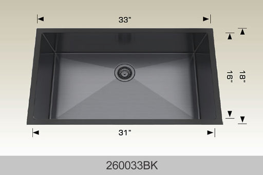 Bosco 260033 Textured  Series Stainless Steel Kitchen Sink