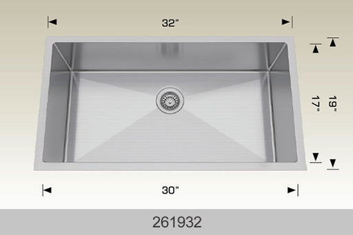 Bosco 261932 Textured  Series Stainless Steel Kitchen Sink