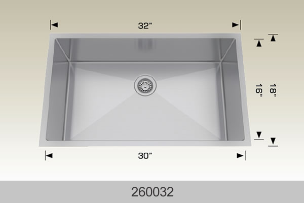 Bosco 260032 Textured  Series Stainless Steel Kitchen Sink