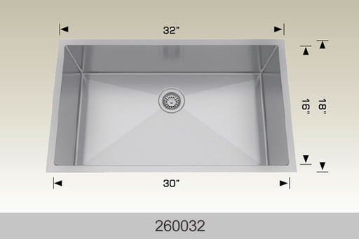 Bosco 260032 Textured  Series Stainless Steel Kitchen Sink