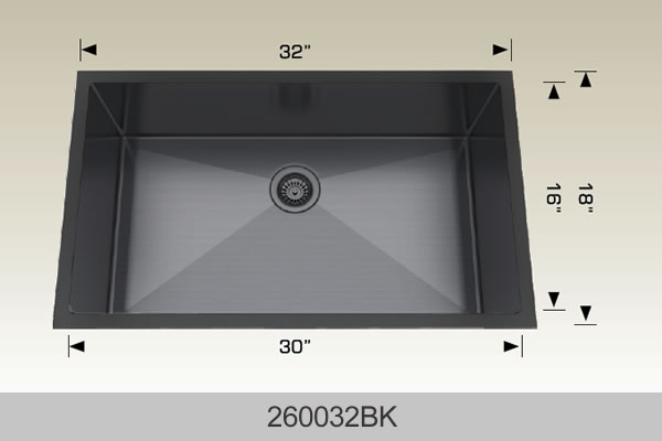 Bosco 260032 Textured  Series Stainless Steel Kitchen Sink