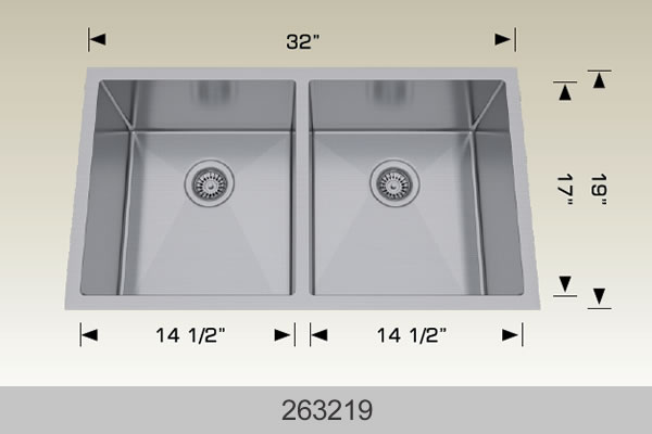 Bosco 263219 Textured  Series Stainless Steel Kitchen Sink