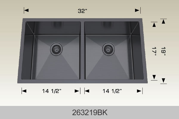 Bosco 263219 Textured  Series Stainless Steel Kitchen Sink