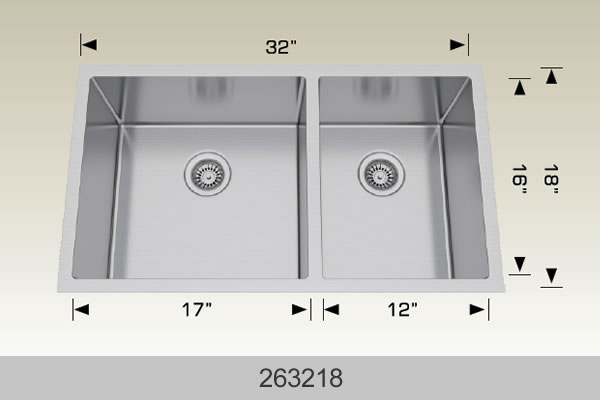 Bosco 263218 Textured  Series Stainless Steel Kitchen Sink
