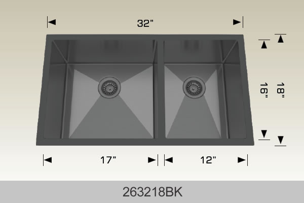 Bosco 263218 Textured  Series Stainless Steel Kitchen Sink