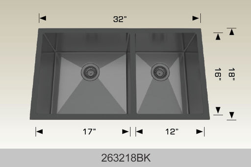 Bosco 263218 Textured  Series Stainless Steel Kitchen Sink