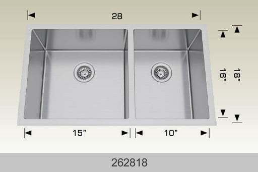 Bosco 262818Textured  Series Stainless Steel Kitchen Sink