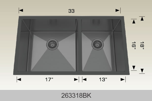 Bosco 263318 Textured Series Stainless Steel Kitchen Sink