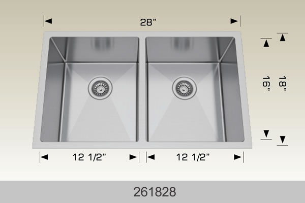 Bosco 261828 Textured Series Stainless Steel Kitchen Sink