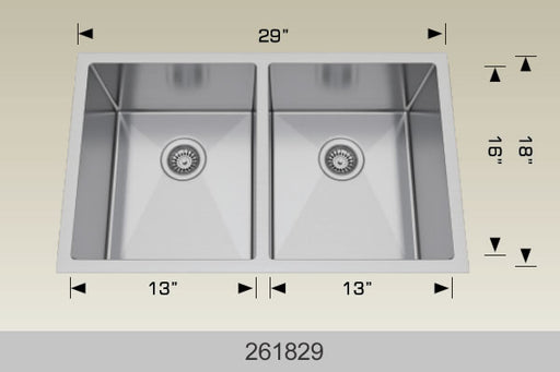 Bosco 261829 Textured Series Stainless Steel Kitchen Sink