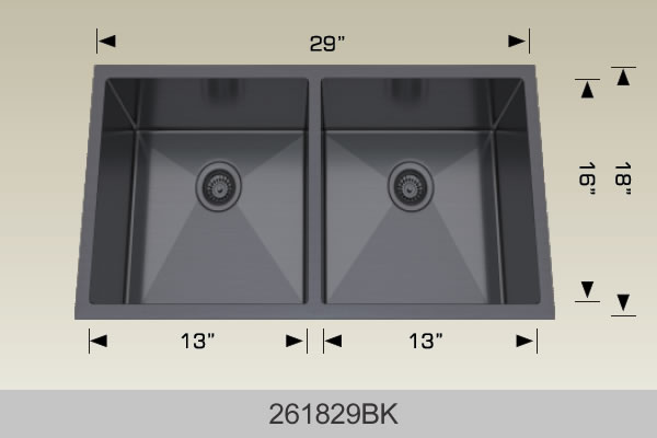Bosco 261829 Textured Series Stainless Steel Kitchen Sink