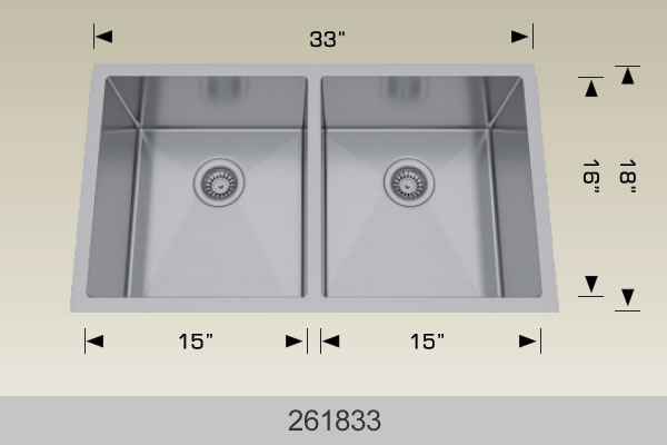 Bosco 261833 Textured Series Stainless Steel Kitchen Sink