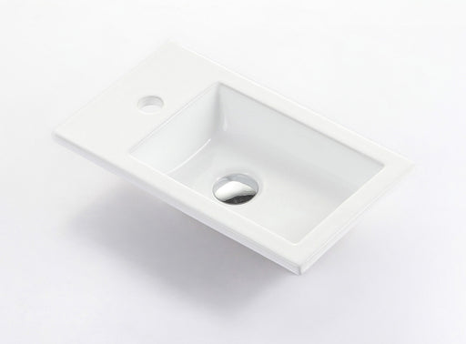 Virta 18" Porcelain Countertop with Faucet hole on Side