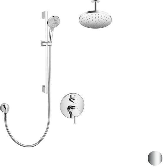 Hansgrohe Vernis Thermostatic Ceiling Mount Shower Kit Round