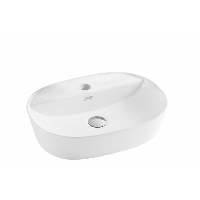 Virta 20" Oval Top Mount Porcelain Vessel Sink