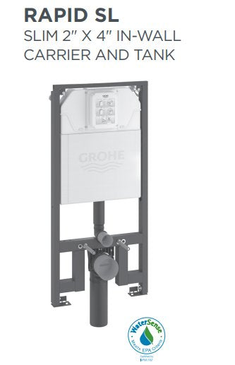 DXV  Rapid SL Slim 2 in. x 4 in. In-Wall Carrier and Tank