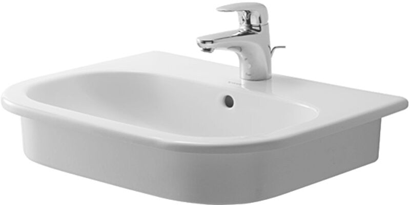 Duravit 0337540000 Vanity basin 54 cm D-Code white countertop model w.of w.tp 1 th