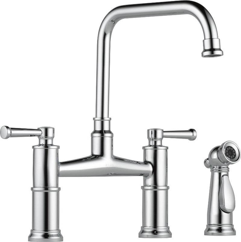 BRIZO ARTESSO 62525LF TWO HANDLE BRIDGE KITCHEN FAUCET WITH SPRAY